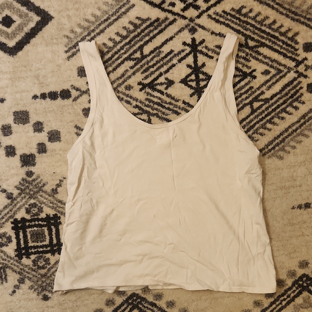 Mate The Label Organic Cotton Layering Tank In Bone - Picture 5 of 6